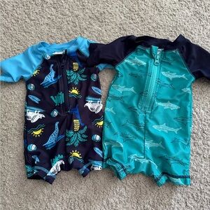 Baby Shark and Dinosaur Swimsuits 0-3 months
